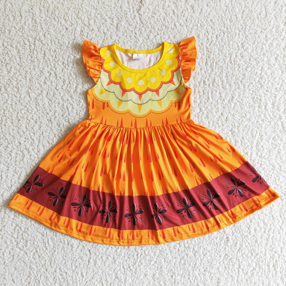 Best-selling orange girl dress