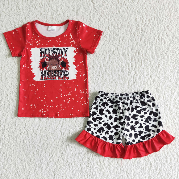 HOWDY red girls clothing