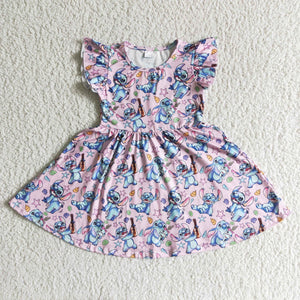 purple cartoon girl DRESS