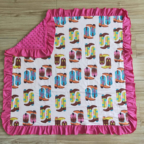 pink  boots blanket
