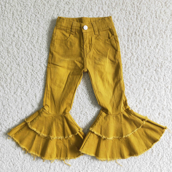 Yellow Bell-bottom jeans
