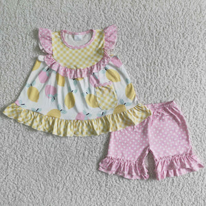 summer Yellow lemon girl clothing