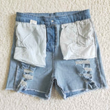summer adult blue  jeans shorts
