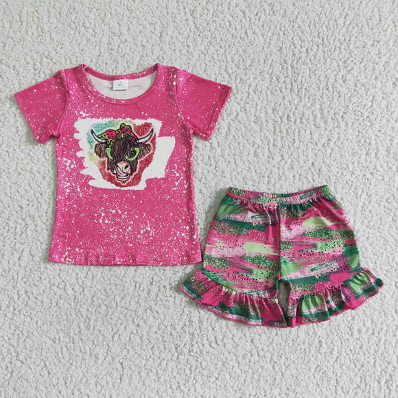 summer pink cow clothing