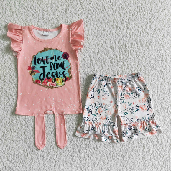Summer love Jesus pink girl clothing