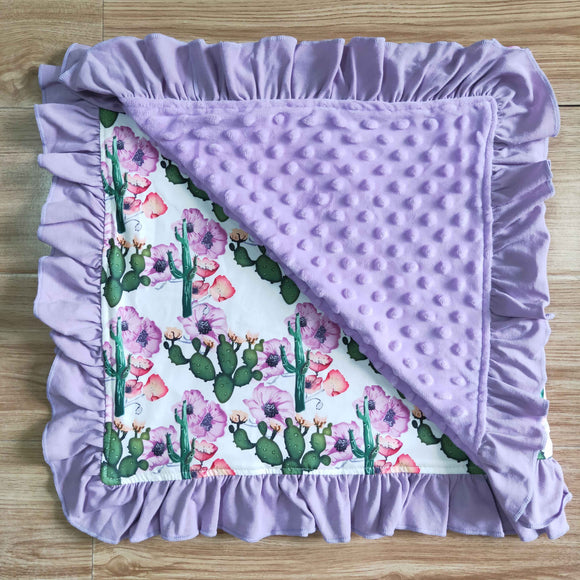purple cactus  blanket