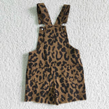 Summer short style leopard suspenders