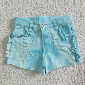 summer blue jeans shorts---BLUE
