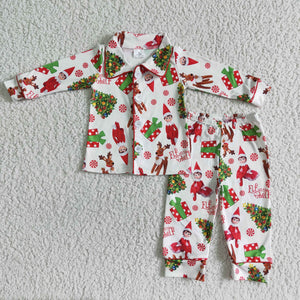 boys clothing Santa Elf pajamas