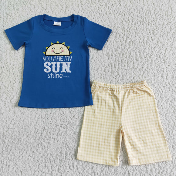 blue and yellow sun clothing