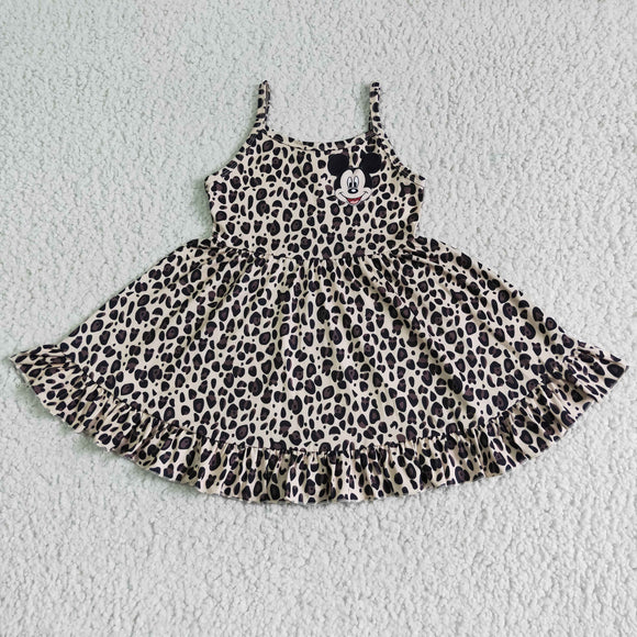 leopard cartoon girl dress