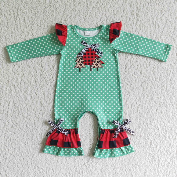 Christmas romper green baby clothing
