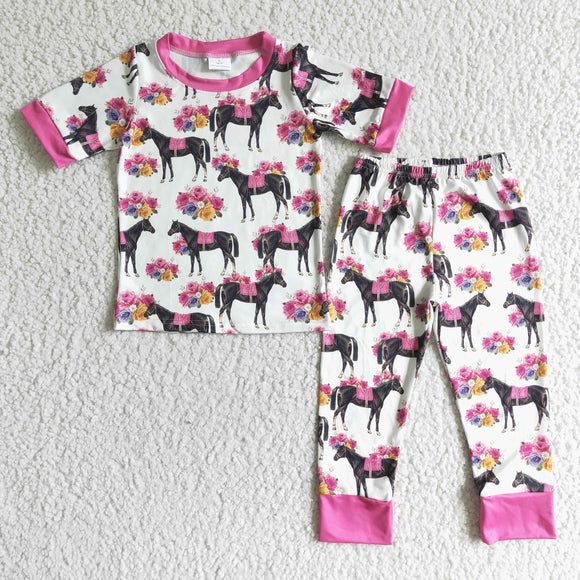 Pink Horse girls pajamas