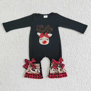 Christmas embroidery romper baby clothing