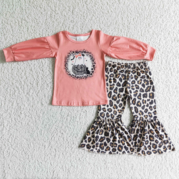 Halloween pink  leopard girl clothing