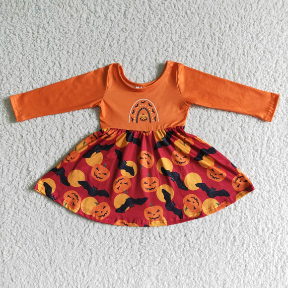 Halloween cute cartoon print dress