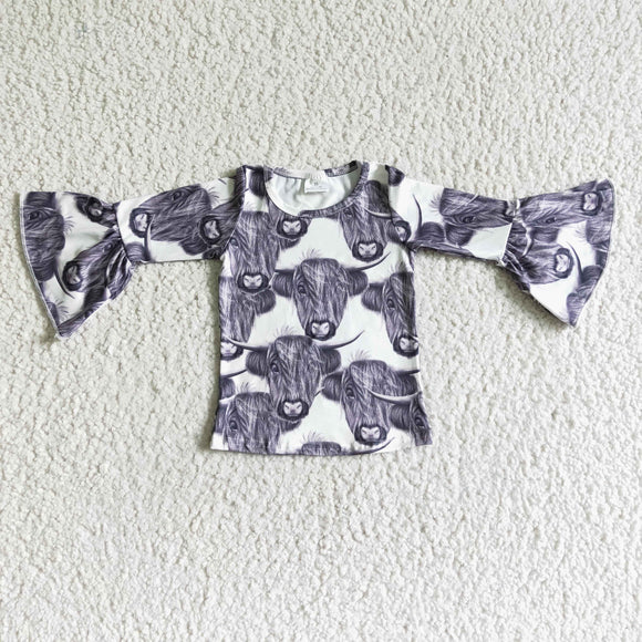 fall grey cow girls t-shirts