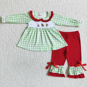 Christmas green +red  girls clothing