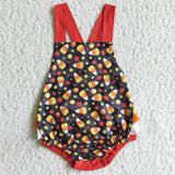 Halloween candy bubble romper