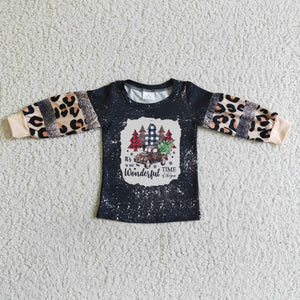 Christmas wonderful leopard  t-shirt