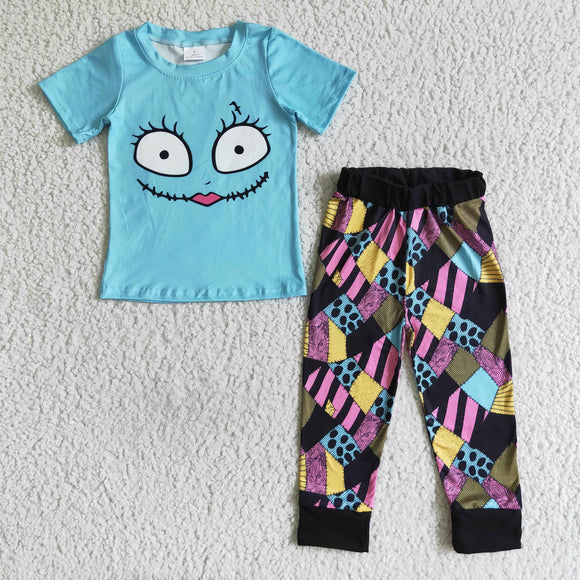 Halloween smile blue boy outfits