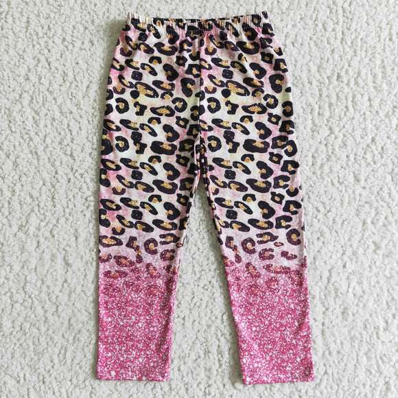 pink leopard print milk silk pants