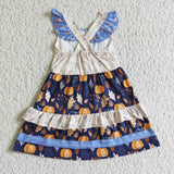 Halloween blue pumpkin dress