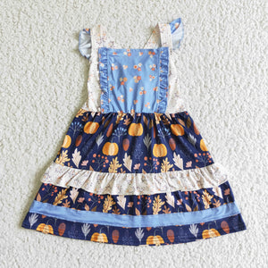 Halloween blue pumpkin dress