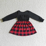 black and red plaid girl dresses