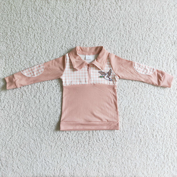 pink duck pullover
