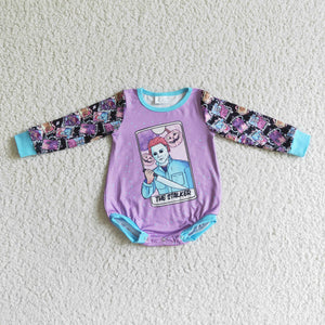 Halloween purple baby romper