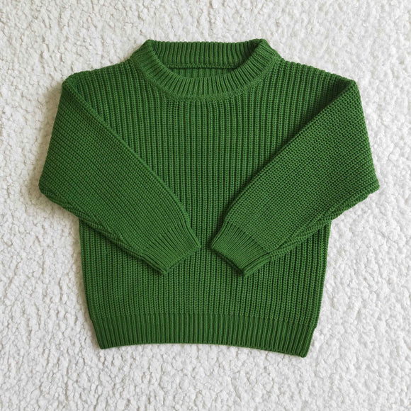 green girl sweater