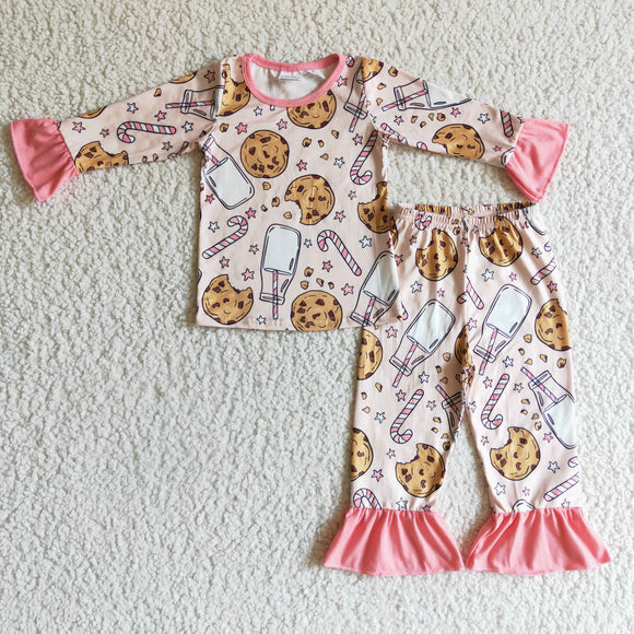 Cookies milk girls pajamas