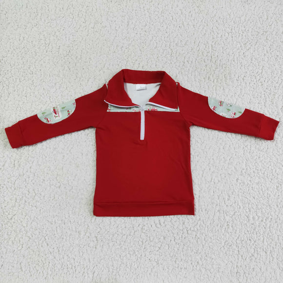 Christmas red boys pullover