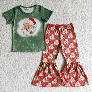 Christmas green and red girls clothing