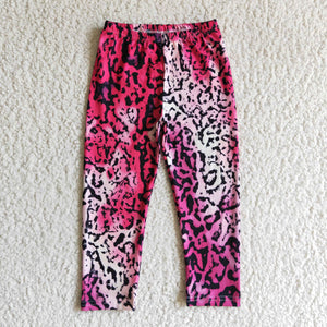 pink leopard  pants