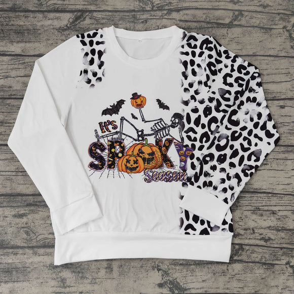pumpkin leopard adult top