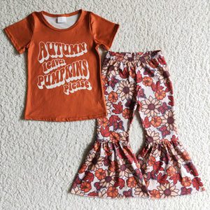 autumn leaves  pumpkin girls clothing