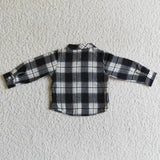 black and white plaid boys T-shirts