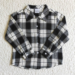 black and white plaid boys T-shirts