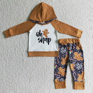 Christmas brown boy hoodie clothing