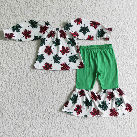 maple leaf green girls clothing