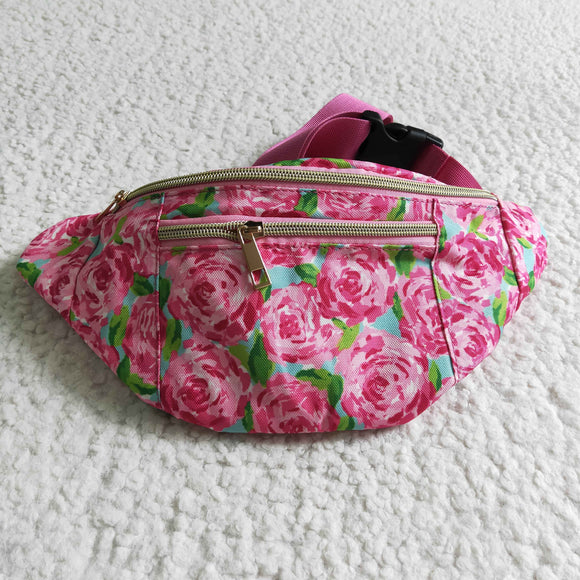 pink flower print Fanny bag