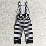 Halloween black stripe Suspenders for boys