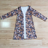 Halloween rainbow pumpkin cardigan mom and  me