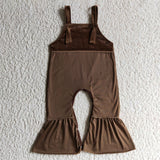 brown velvet jumpsuit for girls