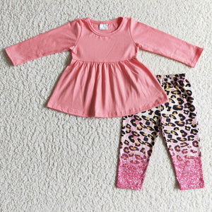 pink and leopard girls outfits