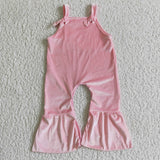 pink velvet jumpsuit