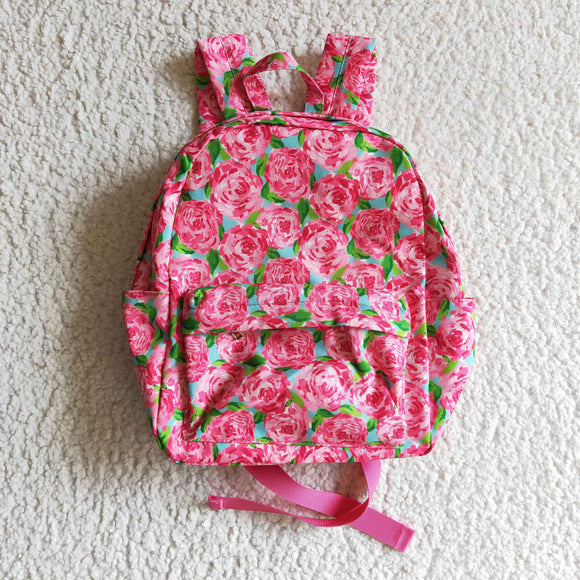 pink flower print backpack