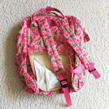 pink flower diaper bag